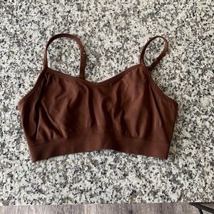 Brown sports bra
